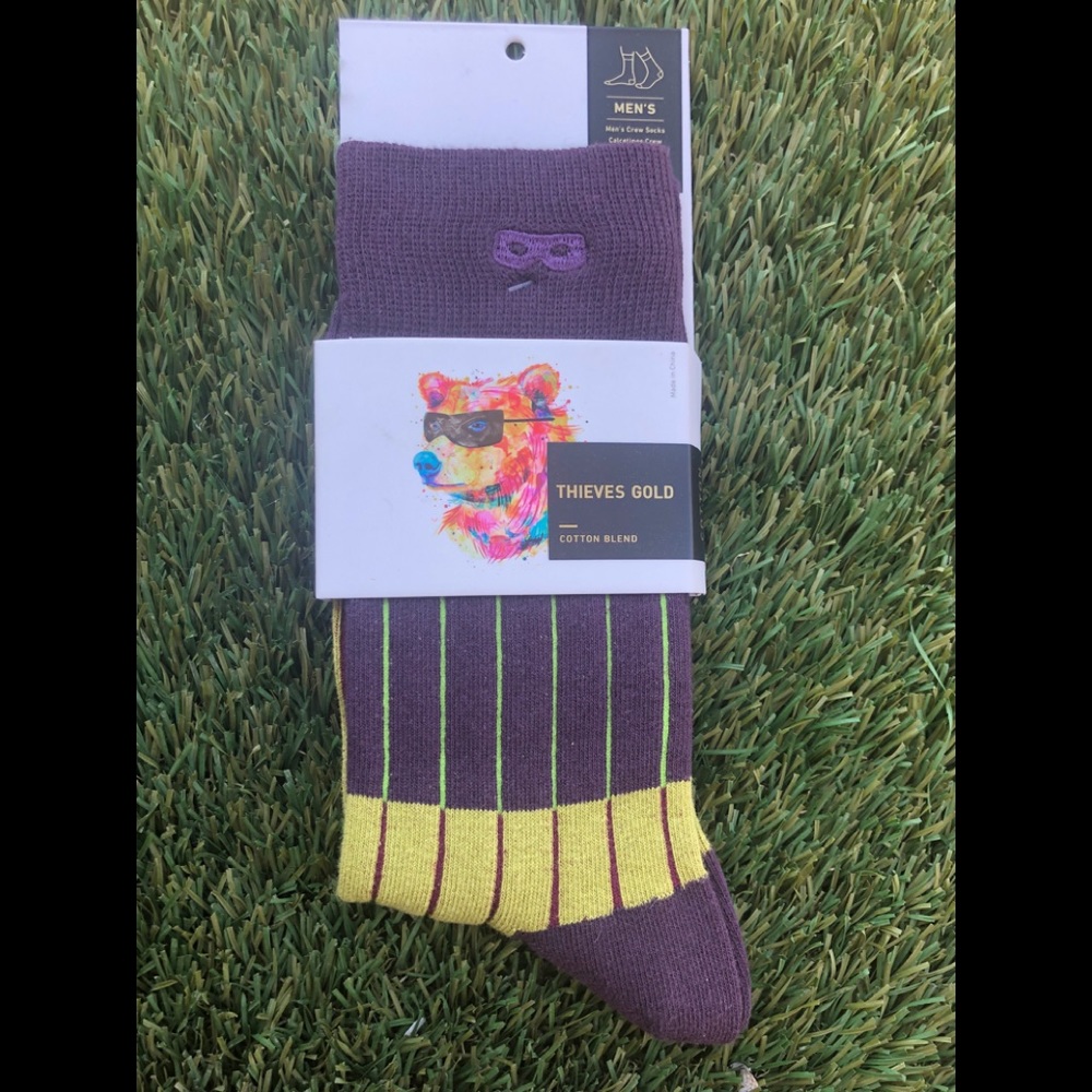 Men’s Thieves Gold Combed Cotton Crew Height Large sock